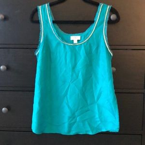 100% silk beaded blouse tank